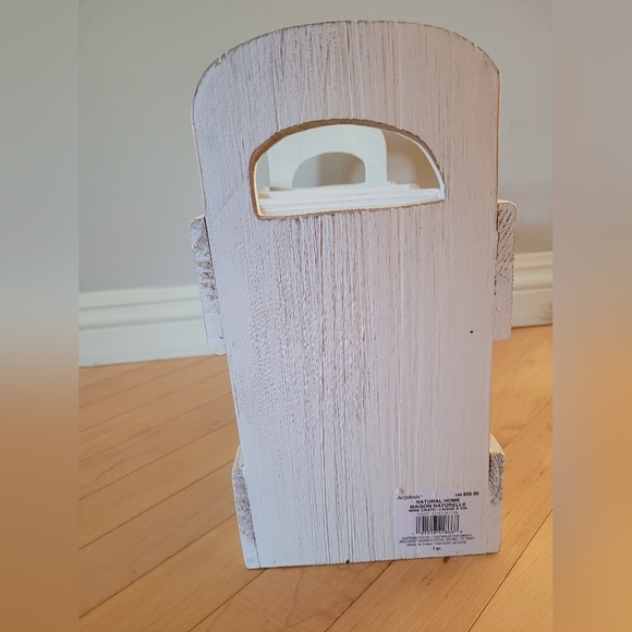 Kitchen Decor White Wooden Wine Crate, Holds 6 Bottles - Picture 2 of 3